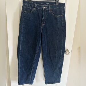 Old Navy Dark Wash Barrel Jeans